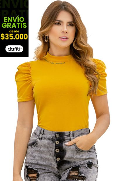 Blusa Juvenil Mostaza Atypical 83289