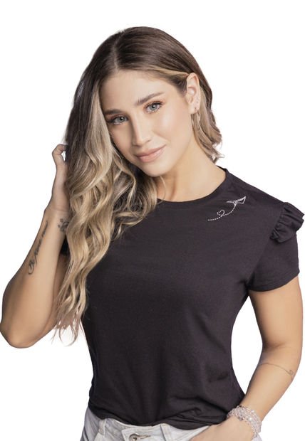 Camiseta Mujer Negro Atypical 1502