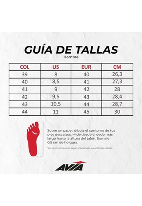 Tenis Negro Avia Hombre ERGO