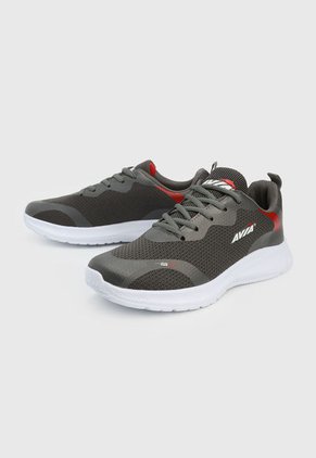 Tenis Running Gris-Blanco-Rojo AVIA Jover