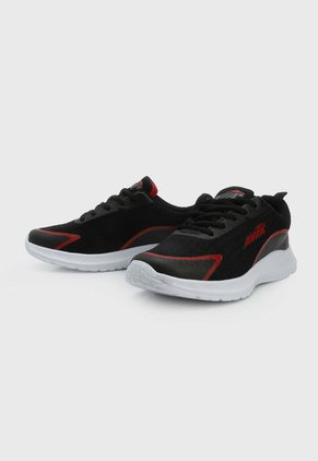 Tenis Running Negro-Blanco-Rojo AVIA Gary