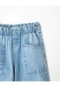 Jean Wide Leg Tiro Alto Algodón índigo Medio Niña Azul Oscuro de BABY FRESH