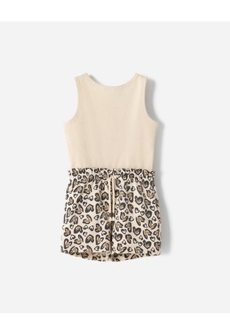 Enterizo Corto Regular Animal Print Niña Beige BABY FRESH