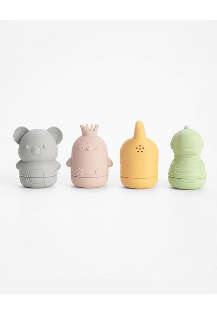 Set De Juguetes De Baño En Silicona Animales