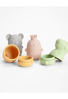 Set De Juguetes De Baño En Silicona Animales