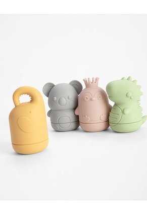 Set De Juguetes De Baño En Silicona Animales