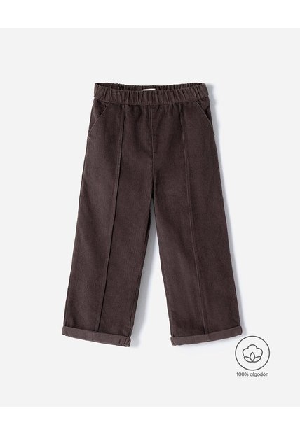 Pantalón Straight Corduroy Chocolate Niño Chocolate