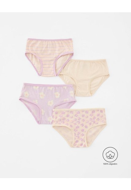 Panty Algodón X4unds Surtido Niña Multicolor