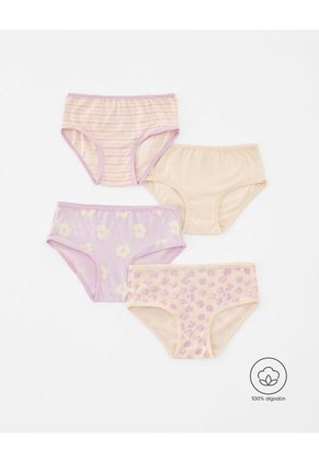 Panty Algodón X4unds Surtido Niña Multicolor