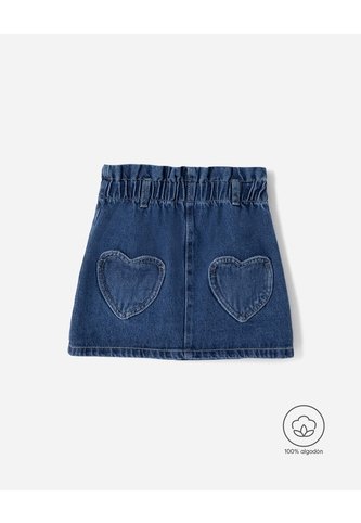 Falda Denim Tiro Medio índigo Niña Azul Oscuro BABY FRESH