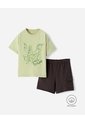 Conjunto Camiseta + Bermuda Algodón Niño Verde de BABY FRESH