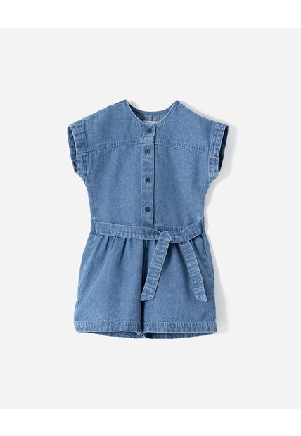 Enterizo Corto Regular índigo Medio Niña Azul Oscuro