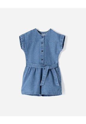 Enterizo Corto Regular índigo Medio Niña Azul Oscuro