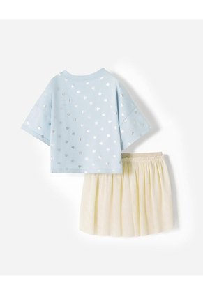 Conjunto Camiseta + Falda Surtido Niña Azul