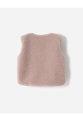 Chaleco Regular Peludo Palo De Rosa Niña Rosa Claro