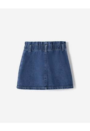 Falda Denim Tiro Medio índigo Niña Azul Oscuro