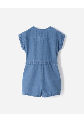 Enterizo Corto Regular índigo Medio Niña Azul Oscuro