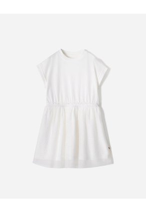 Vestido Corto Tull Blanco Niña Blanco