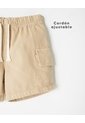Bermuda Cargo Denim Algodón Beige Niño Beige de BABY FRESH