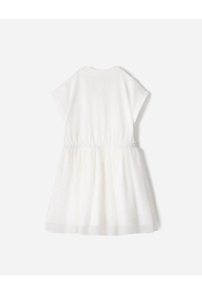 Vestido Corto Tull Blanco Niña Blanco