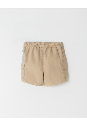 Bermuda Cargo Denim Algodón Beige Niño Beige
