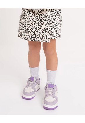 Falda Short Denim Algodón Niña Beige