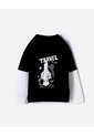 Camibuso Oversize Estampado Niño Negro de BABY FRESH