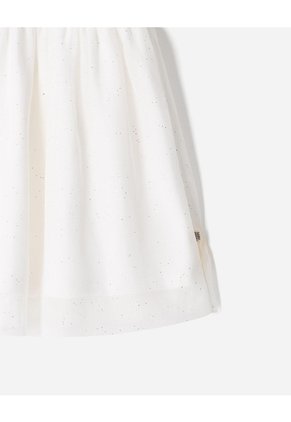 Vestido Corto Tull Blanco Niña Blanco