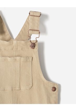 Overol Denim Regular Beige Niño Beige