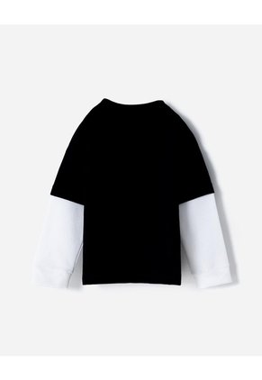 Camibuso Oversize Estampado Niño Negro