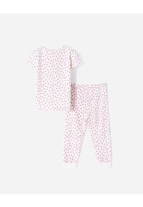 Pijama Camiseta + Pantalón Algodón Estampada Niña Beige