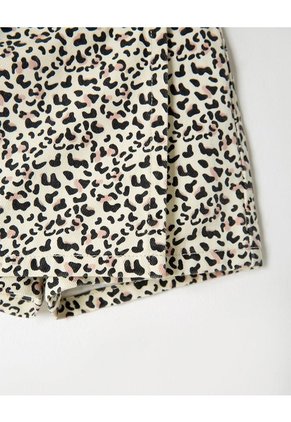 Falda Short Denim Algodón Niña Beige