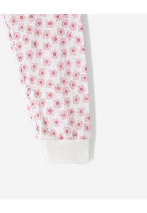 Pijama Camiseta + Pantalón Algodón Estampada Niña Beige