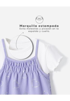 Conjunto Camiseta + Vestido Niña Lila