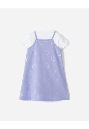 Conjunto Camiseta + Vestido Niña Lila