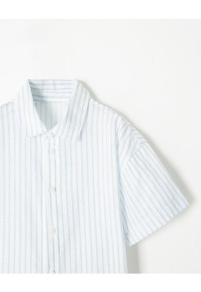 Camisa Manga Corta Regular Algodón Rayas Niño Multicolor