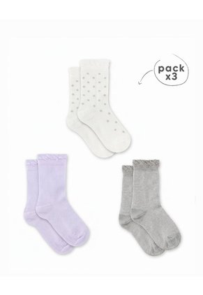 Medias Niña Largas Pack X3 Surtido Multicolor