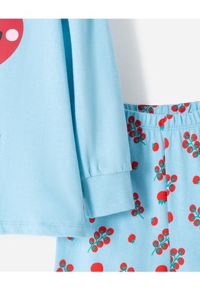 Pijama Buzo + Pantalón Algodón Niña Azul