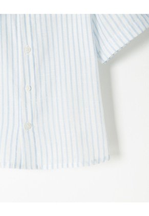Camisa Manga Corta Regular Algodón Rayas Niño Multicolor