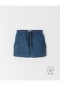Bermuda Cargo Denim Algodón índigo Oscuro Niño Azul Oscuro de BABY FRESH
