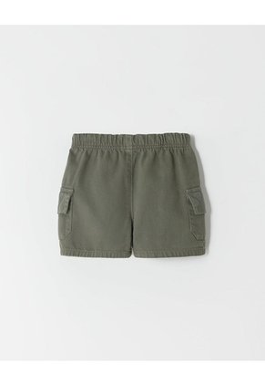 Bermuda Cargo Denim Algodón Verde Niño Verde