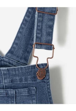 Overol Denim Regular índigo Medio Niño Azul Oscuro