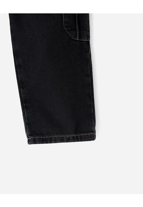 Jean Cargo Negro Niño Azul
