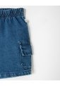 Bermuda Cargo Denim Algodón índigo Oscuro Niño Azul Oscuro de BABY FRESH