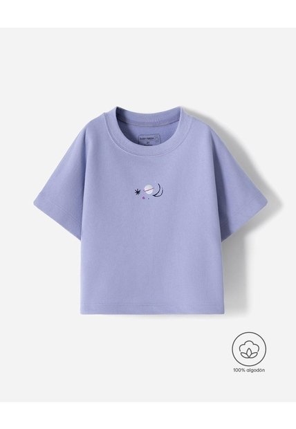 Camiseta Algodón Lavanda Niña Lavanda