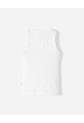 Camiseta Slim Tejido De Punto Blanca Niña Blanco