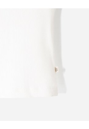 Camiseta Slim Tejido De Punto Blanca Niña Blanco