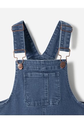 Overol Denim Regular índigo Medio Niño Azul Oscuro