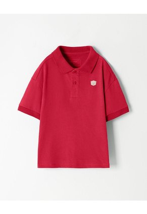 Polo Oversize Roja Niño Rojo