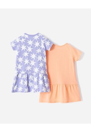 Vestido Corto Algodón X2unds Surtido Niña Multicolor
